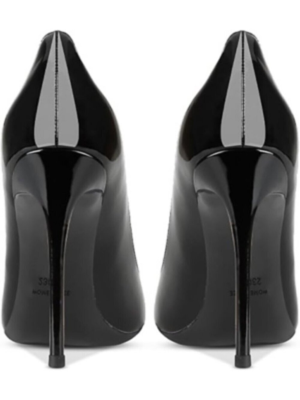 Women's Black Pointed Butterfly Decoration Shallow 3.9in Stiletto Pumps Heels - Picture 5 of 7